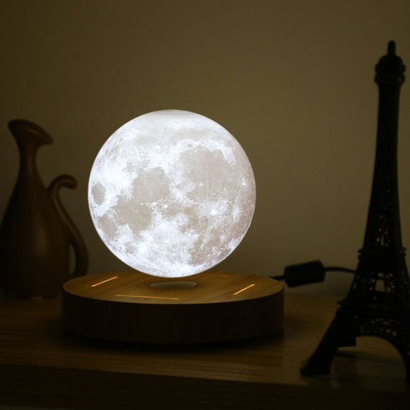 moon lamp levitation levitating 3D night light magnetic lamps wood 10cm Rotating Table Romantic Lights decoration Dropshipping